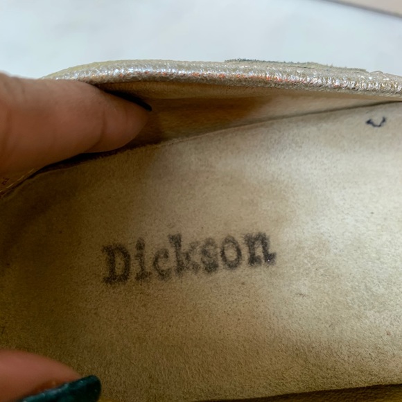 Dickson gold/silver driving moccasins flats shoes - Picture 5 of 9